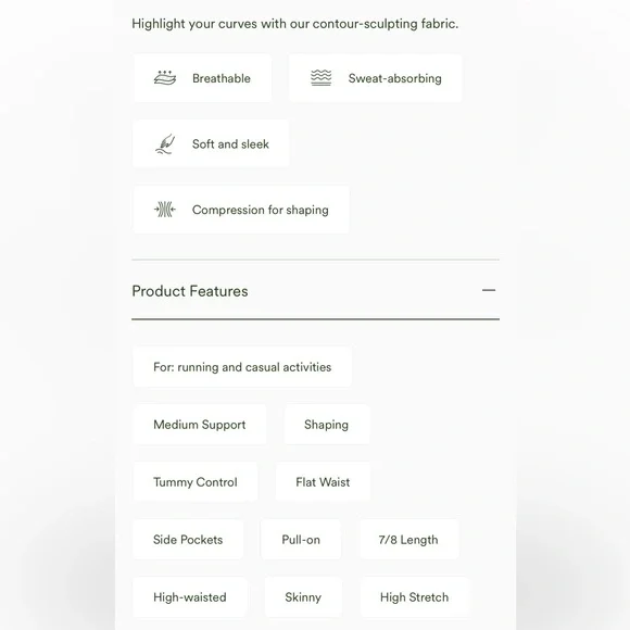 Halara UltraSculpt SoCinched High Waisted Tummy Control Pocket 7/8 Leggings - Picture 8 of 8